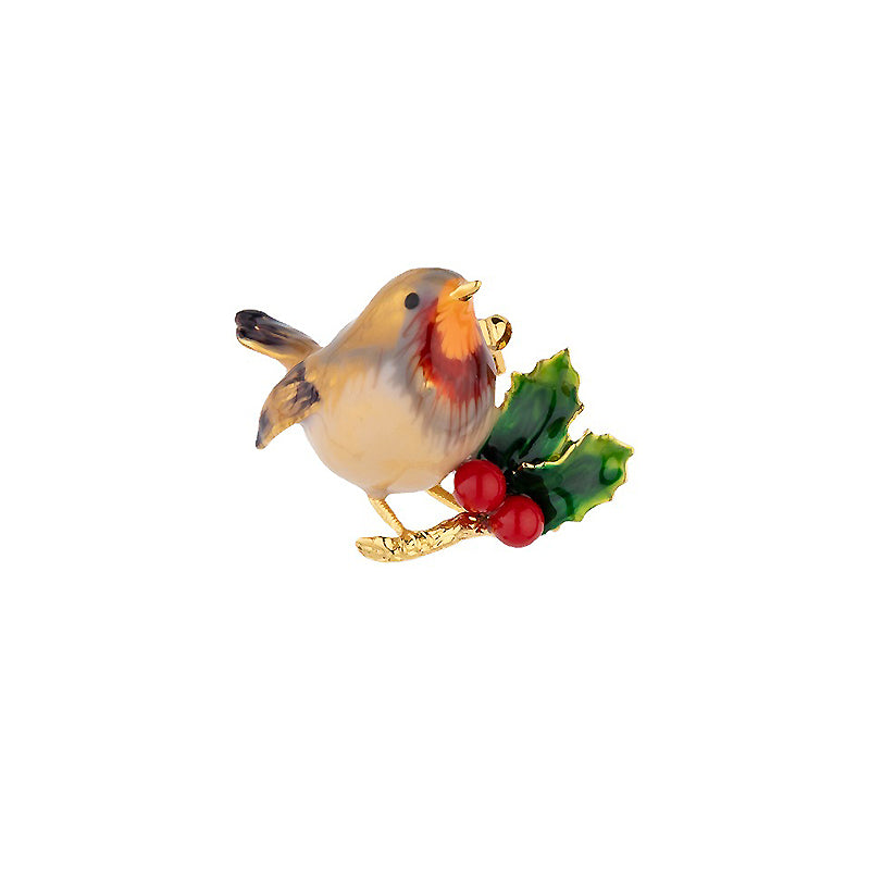 Chubby Bird Enamel Brooch