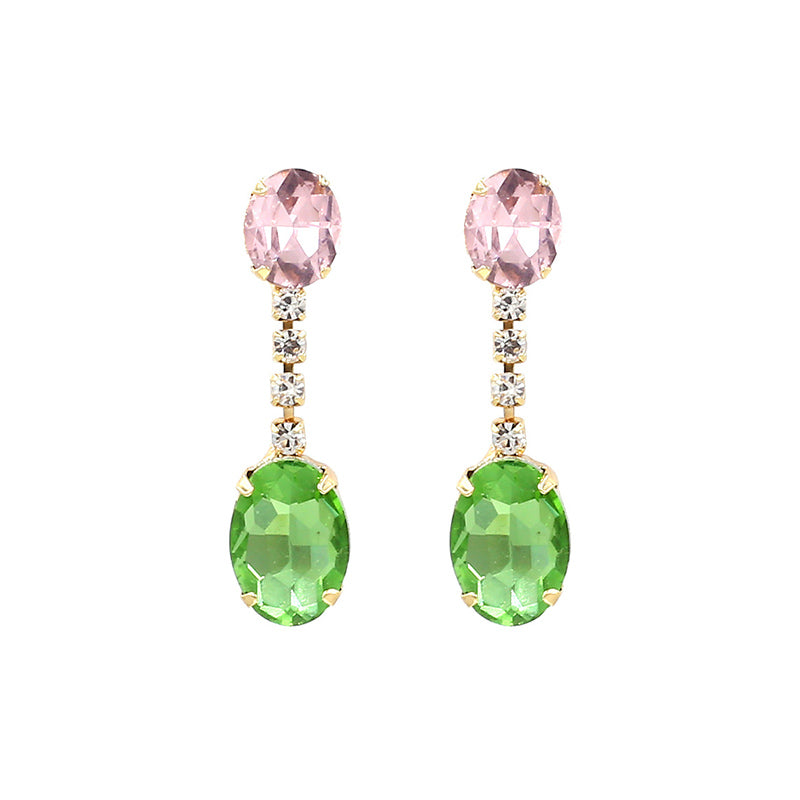 Green Grape Crystal Earrings