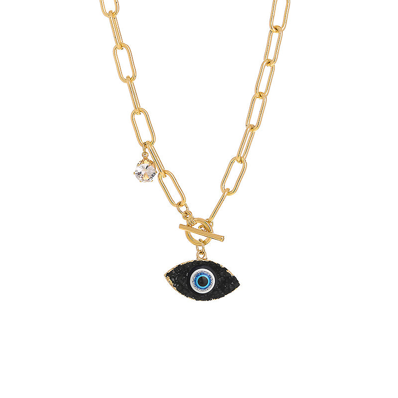 Evil Eye Personalized Thick Chain Necklace