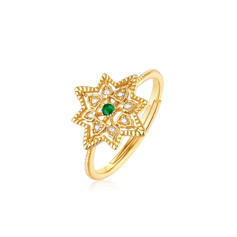 Kaleidoscope Emerald Ring