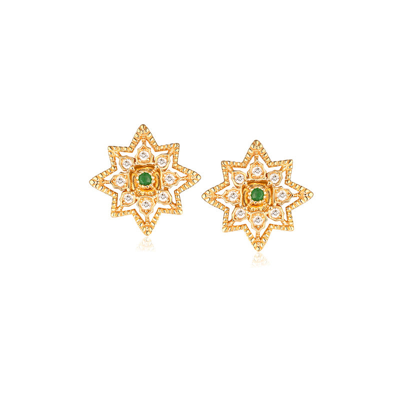 Kaleidoscope Emerald Earrings