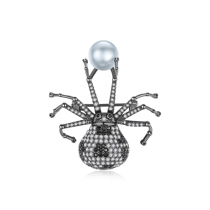 Wolf Spider Pearl Personalized Brooch