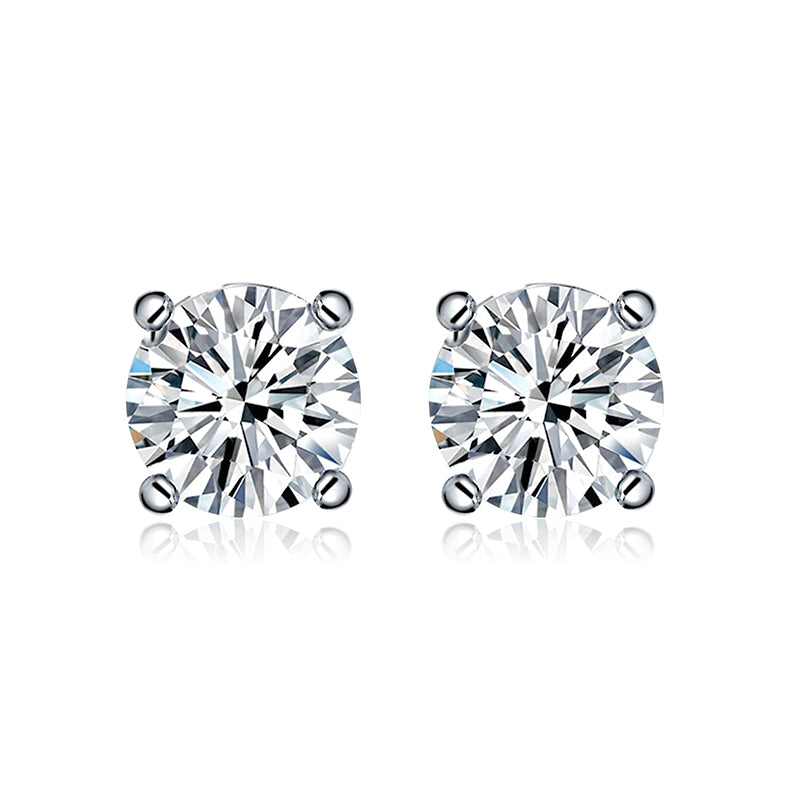 Classic Four Claws Moissanite Earrings