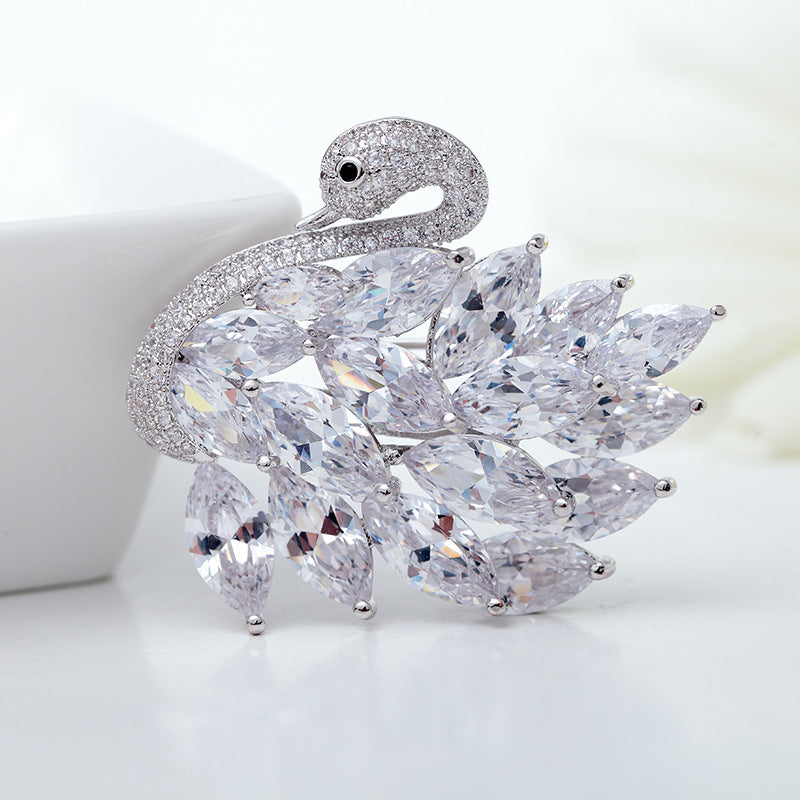 Elegant Swan Luxury Brooch