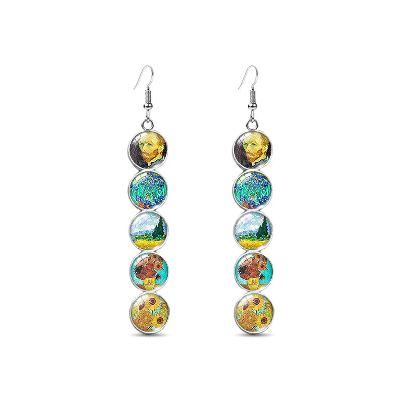 Van Gogh Five Beads Earrings