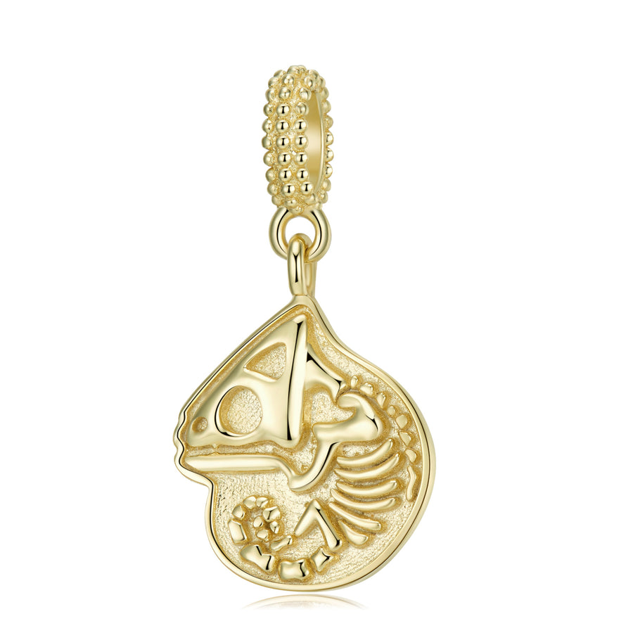 Golden Lizard Skull Necklace