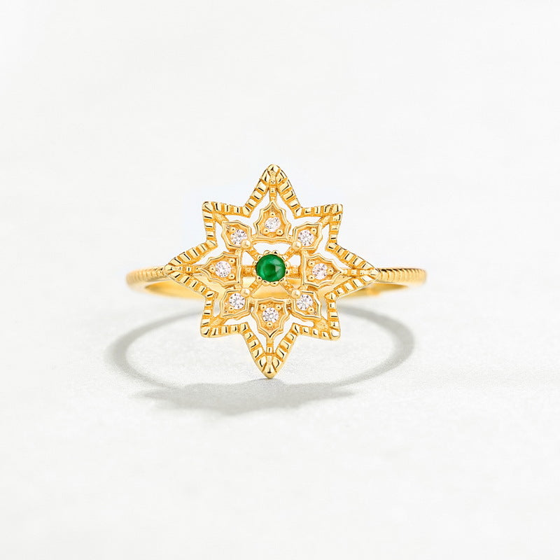 Kaleidoscope Emerald Ring