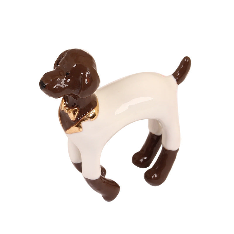 Bow Tie Puppy Enamel Ring