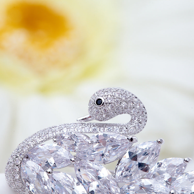 Elegant Swan Luxury Brooch