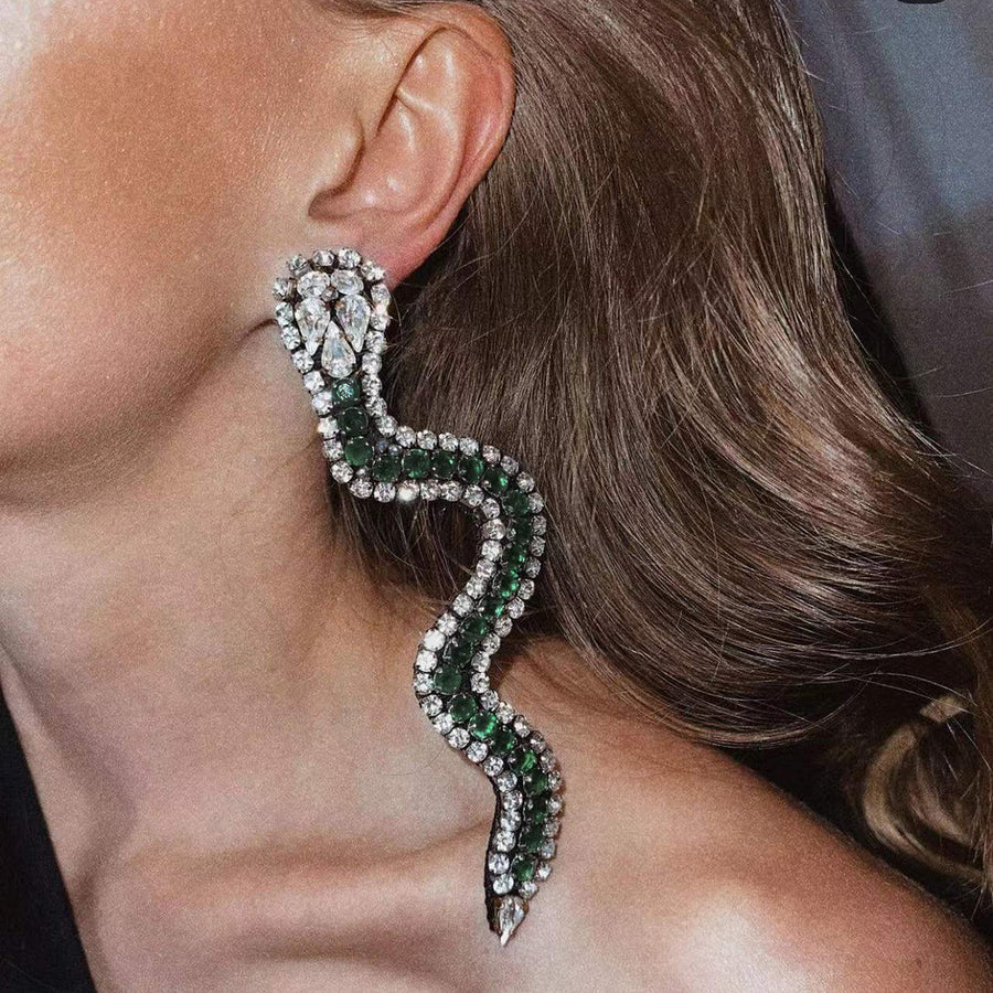 Exaggerated Snake Earrings