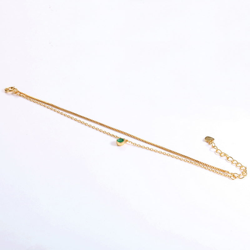 Double Lace Emerald Bracelet