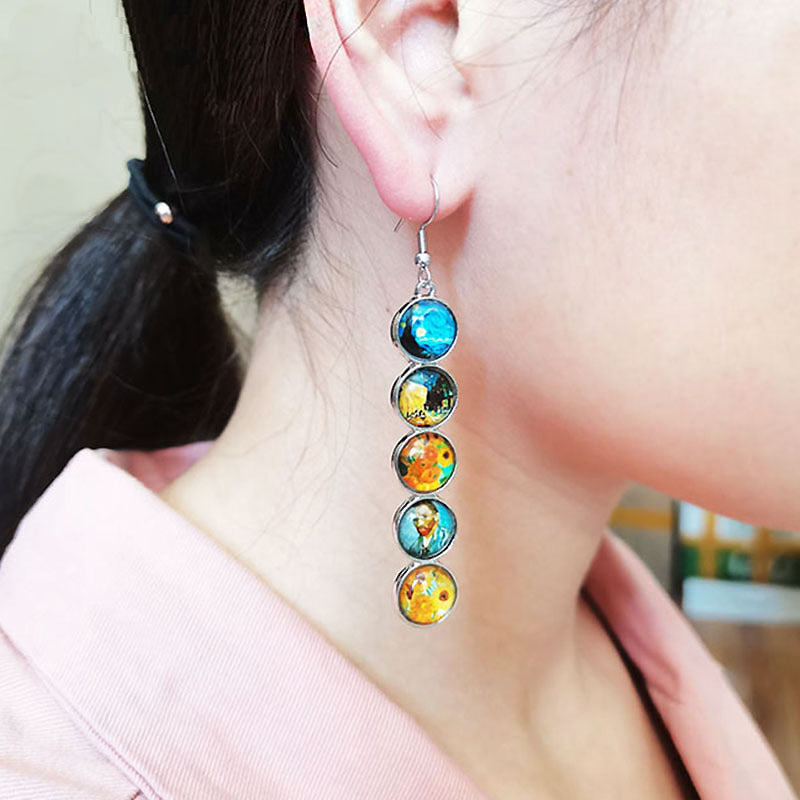 Van Gogh Five Beads Earrings