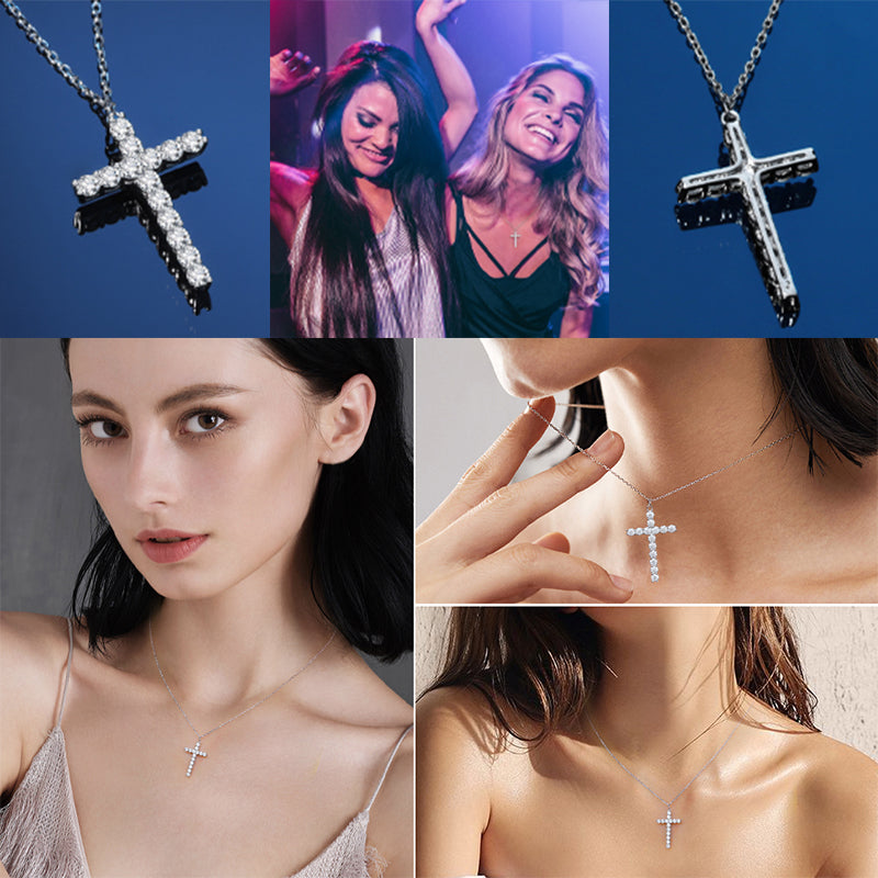 Cross Of Faith Moissanite Necklace