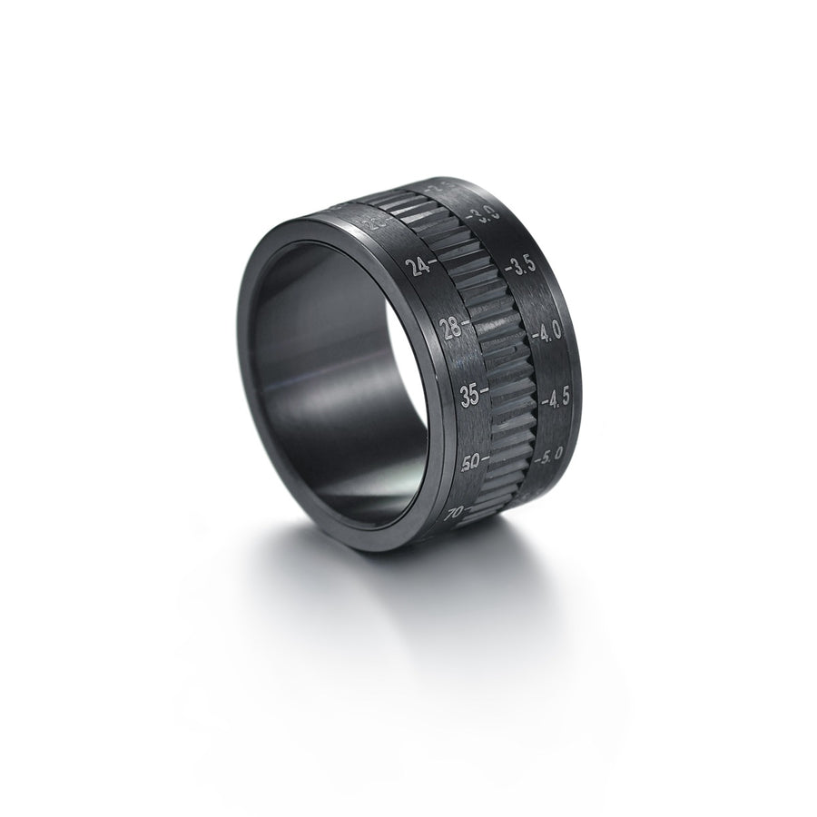 Camera Lens Rotatable Men's Ring