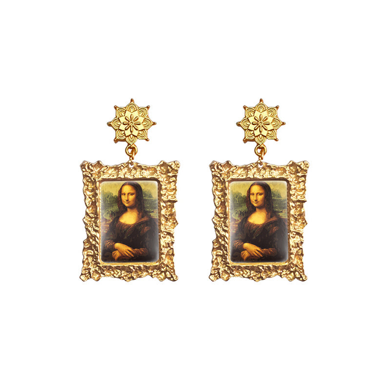 Van Gogh Gold Framed Earrings