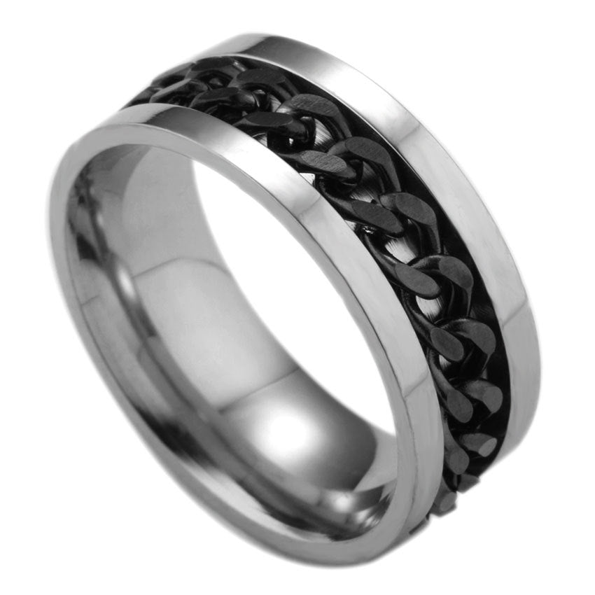Chain Rotatable Openable Beer Men's Ring