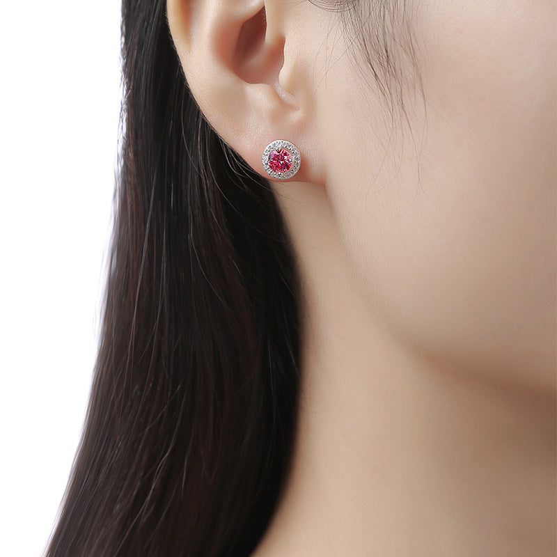 Pink Encounter Moissanite Earrings