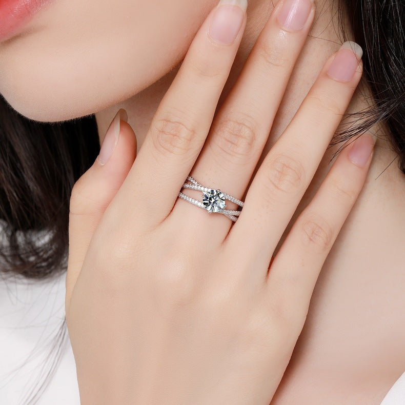 Love In Three Lives Moissanite Ring