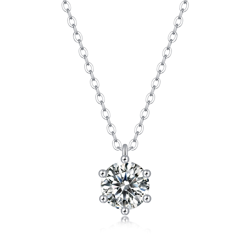 Pure 6 Claws Moissanite Necklace