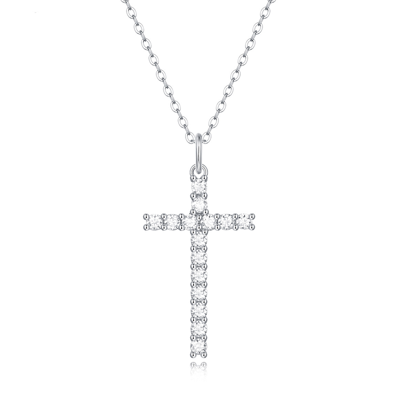 Cross Of Faith Moissanite Necklace