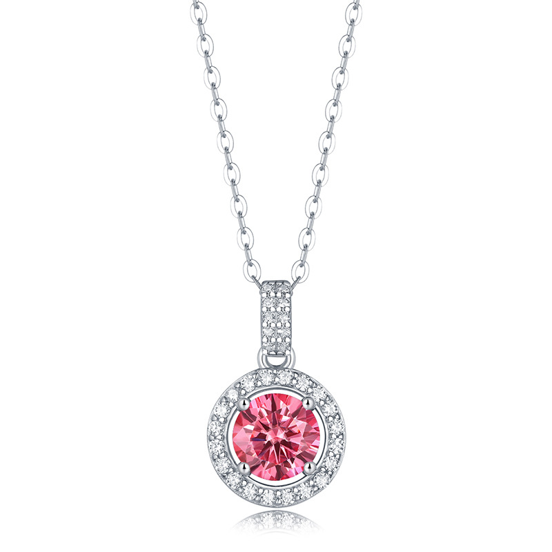 Pink Encounter Moissanite Necklace