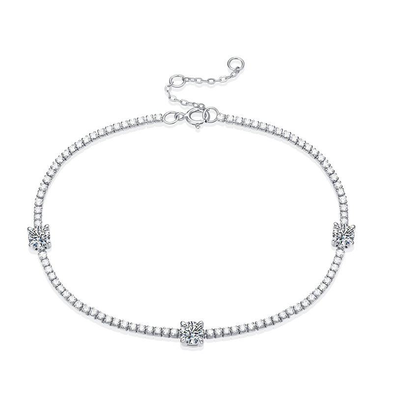 Star And Moon Intertwined Moissanite Bracelet