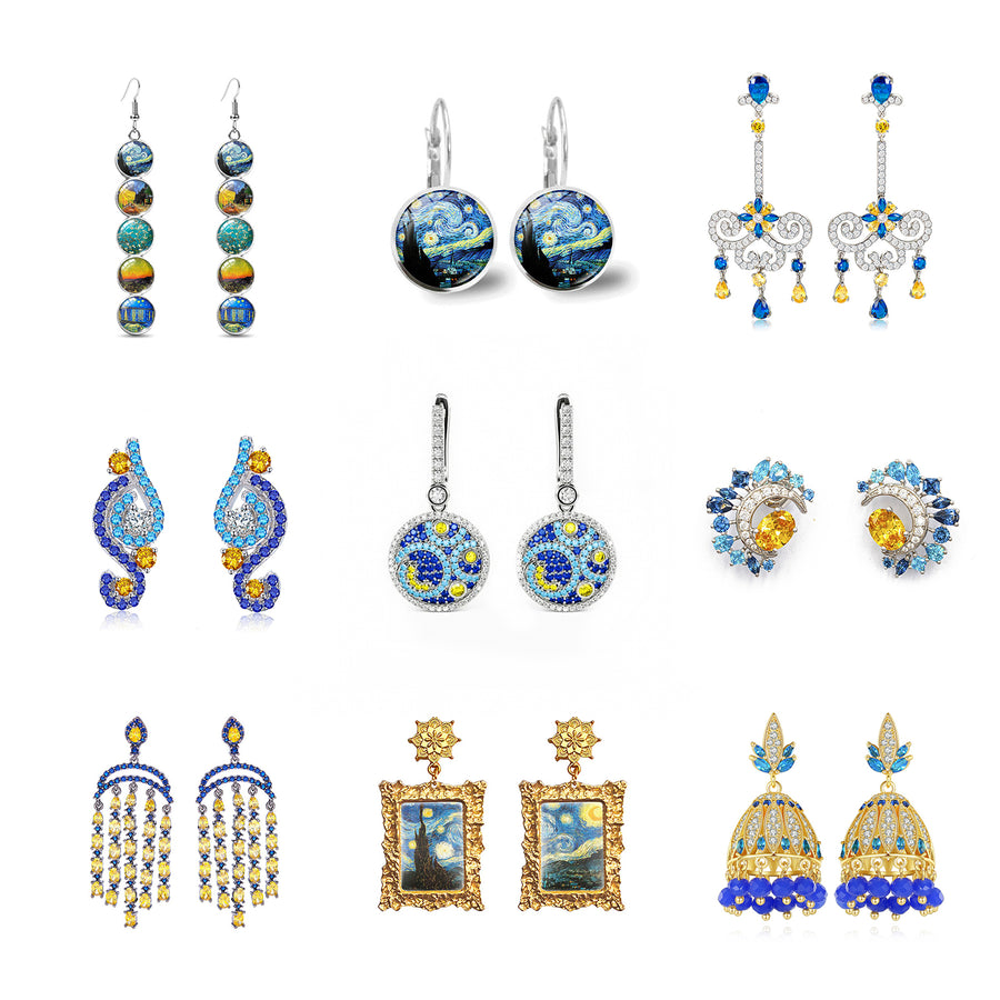 Van Gogh's "The Starry Night" Earrings Collection