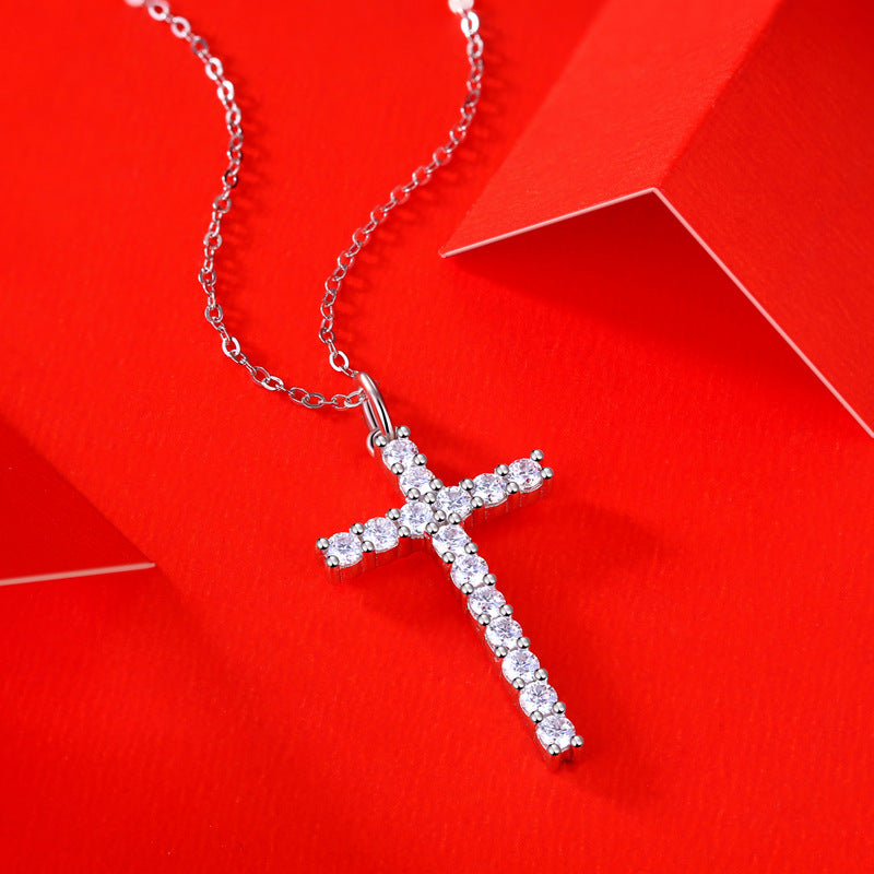 Cross Of Faith Moissanite Necklace