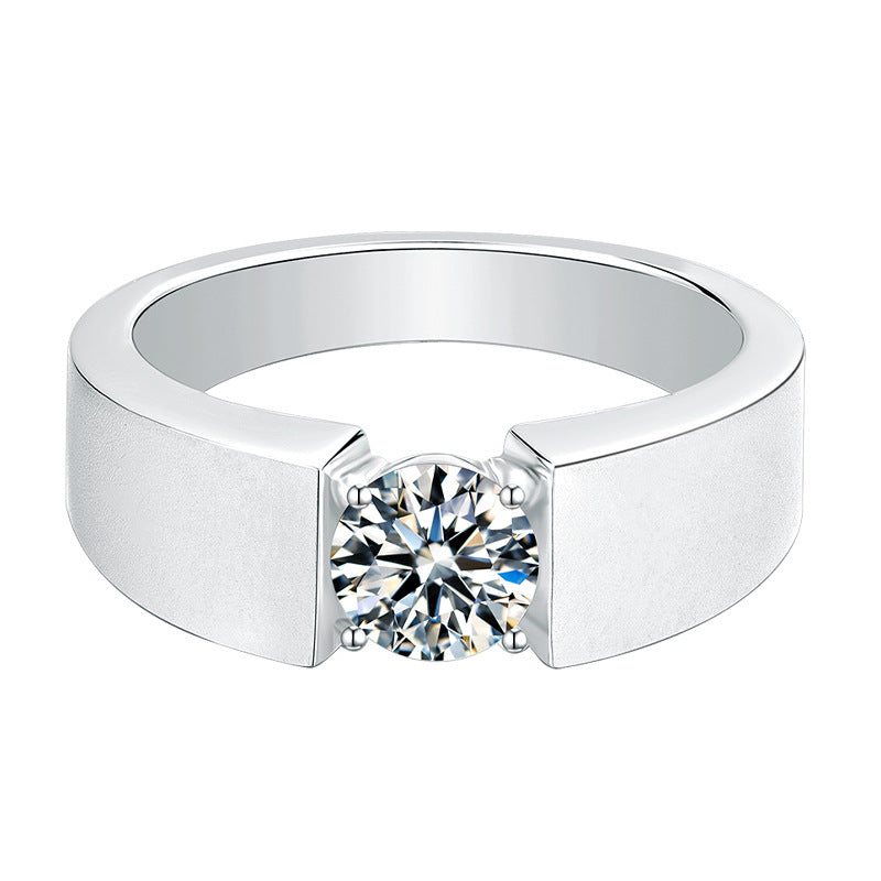 Minimalist Solitaire Moissanite Ring