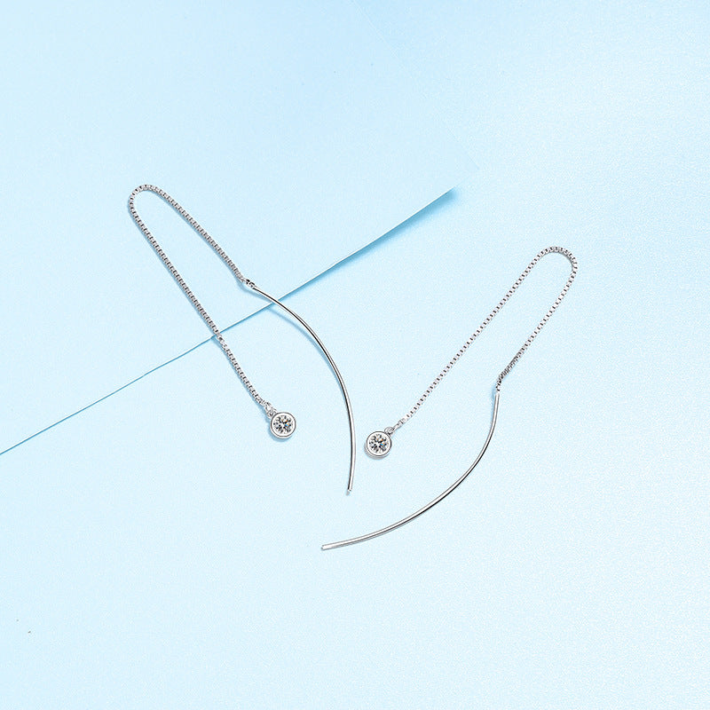 Bubble Ear Wire Moissanite Earrings