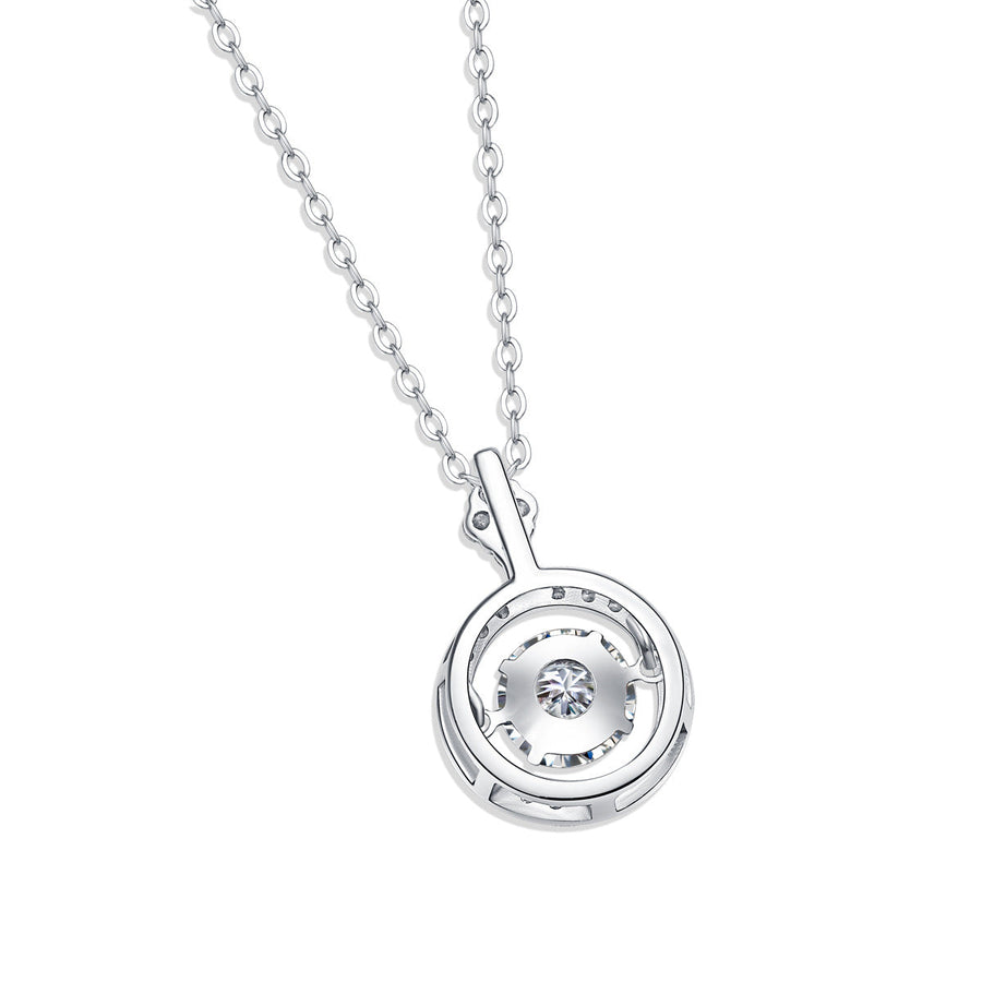 Floating Planet Moissanite Necklace
