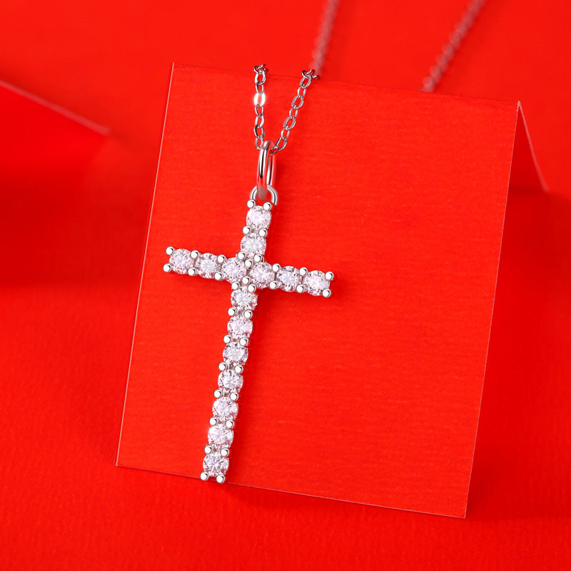Cross Of Faith Moissanite Necklace