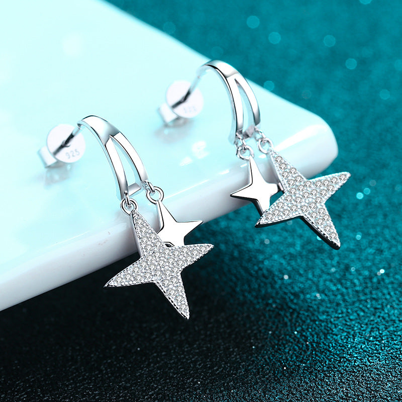 Starlight Sparkle Moissanite Earrings