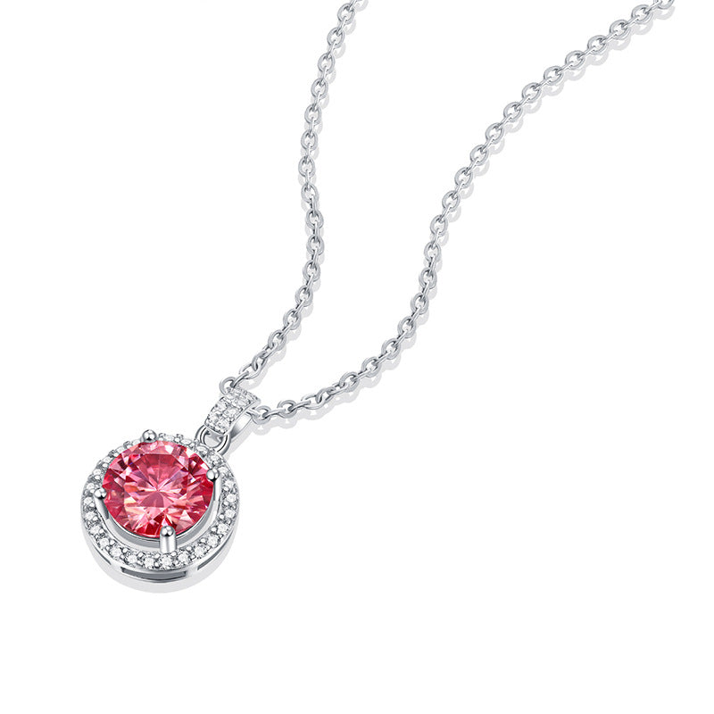 Pink Encounter Moissanite Necklace