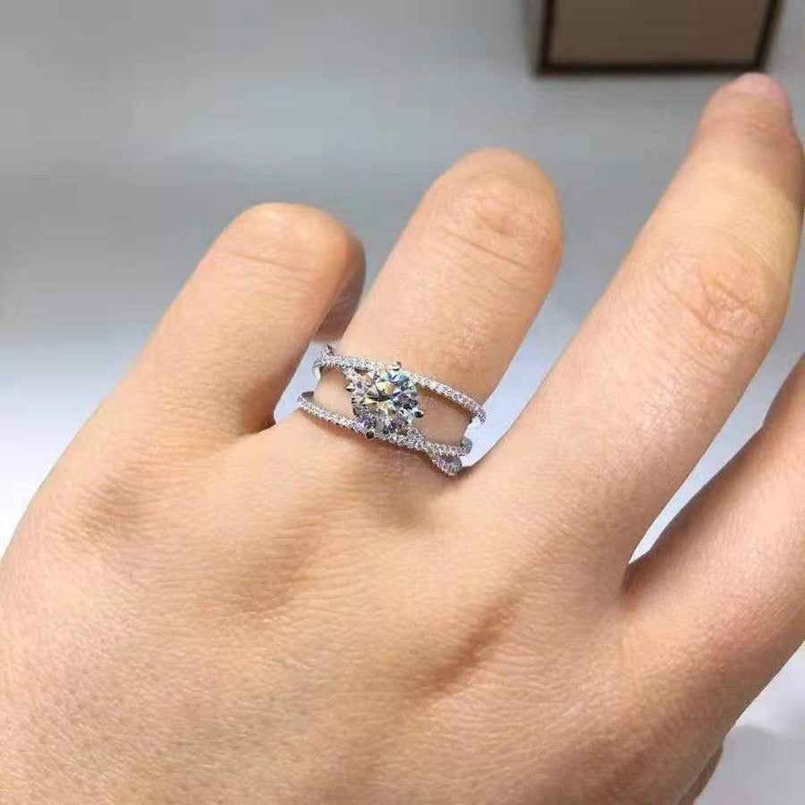 Love In Three Lives Moissanite Ring