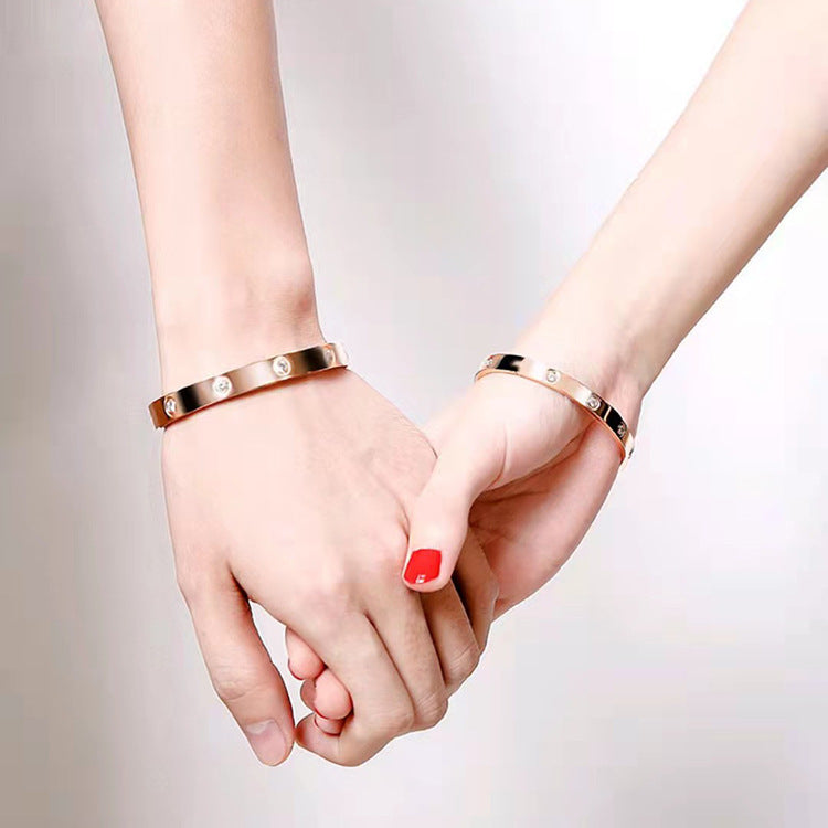 Love Friendship Oval Bangle Bracelet