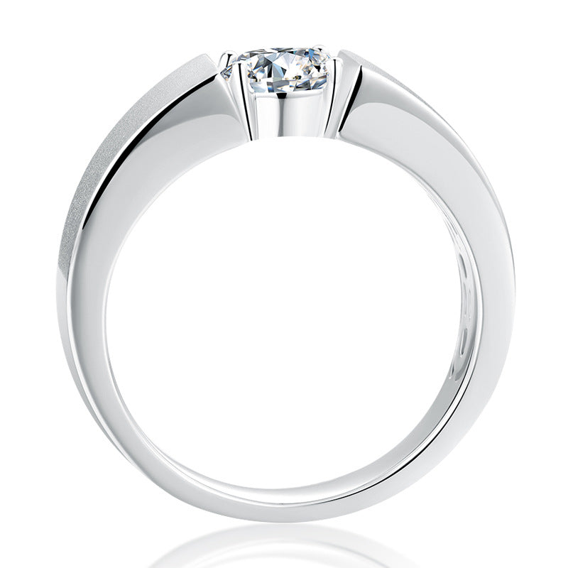 Minimalist Solitaire Moissanite Ring