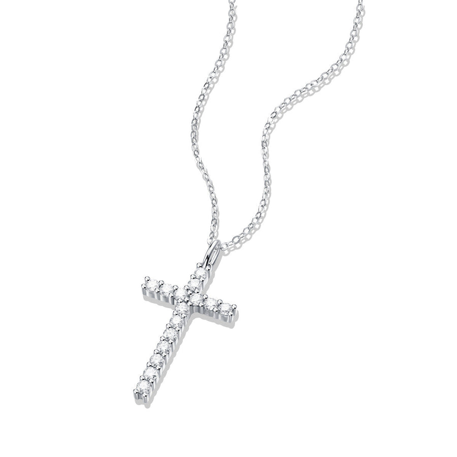 Cross Of Faith Moissanite Necklace