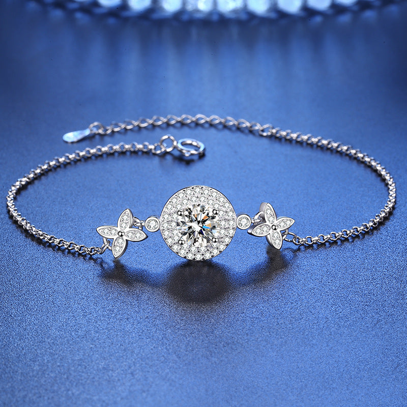 Butterfly Surrounding Moissanite Bracelet