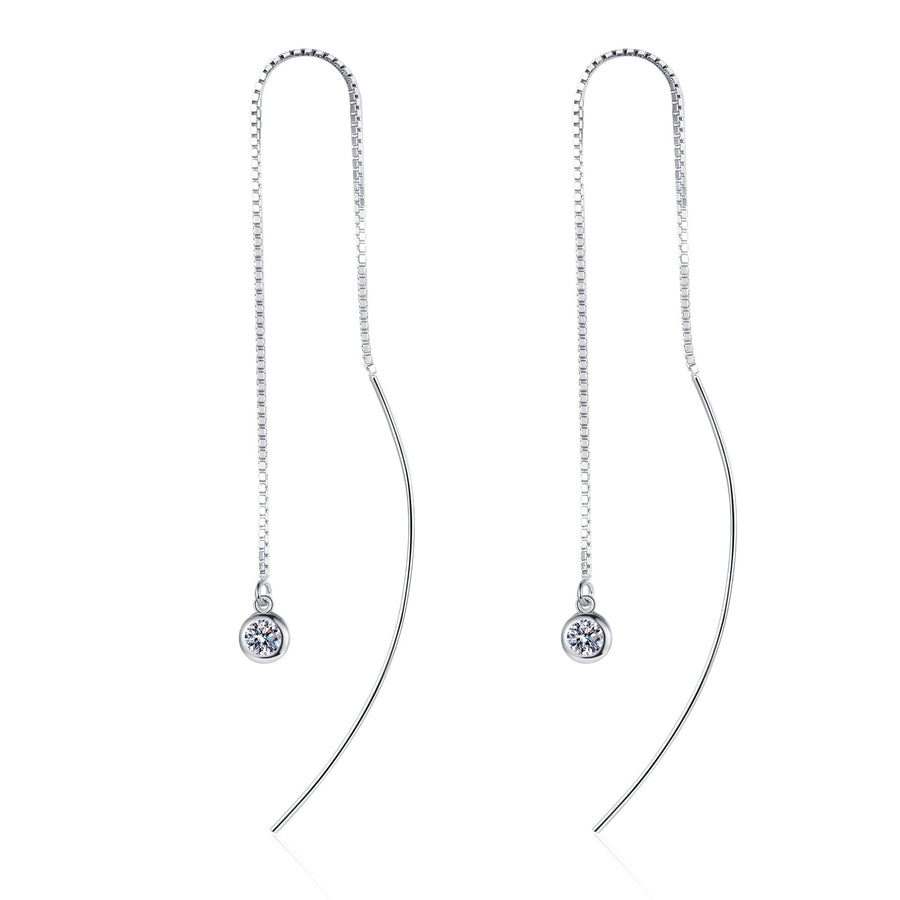 Bubble Ear Wire Moissanite Earrings