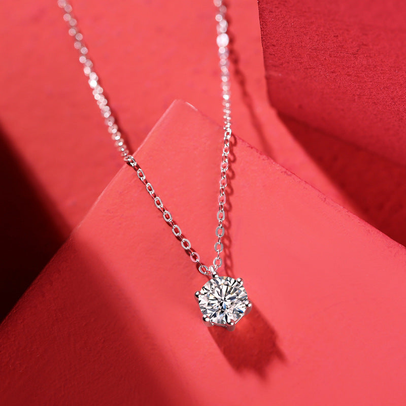 Pure 6 Claws Moissanite Necklace
