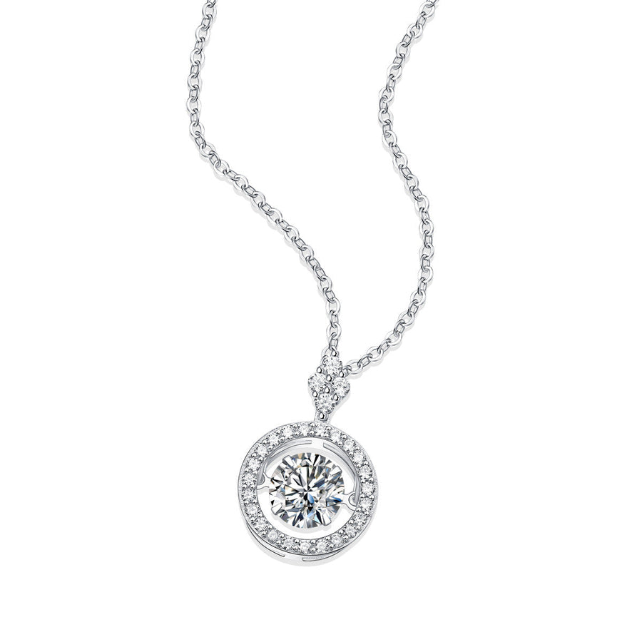 Floating Planet Moissanite Necklace